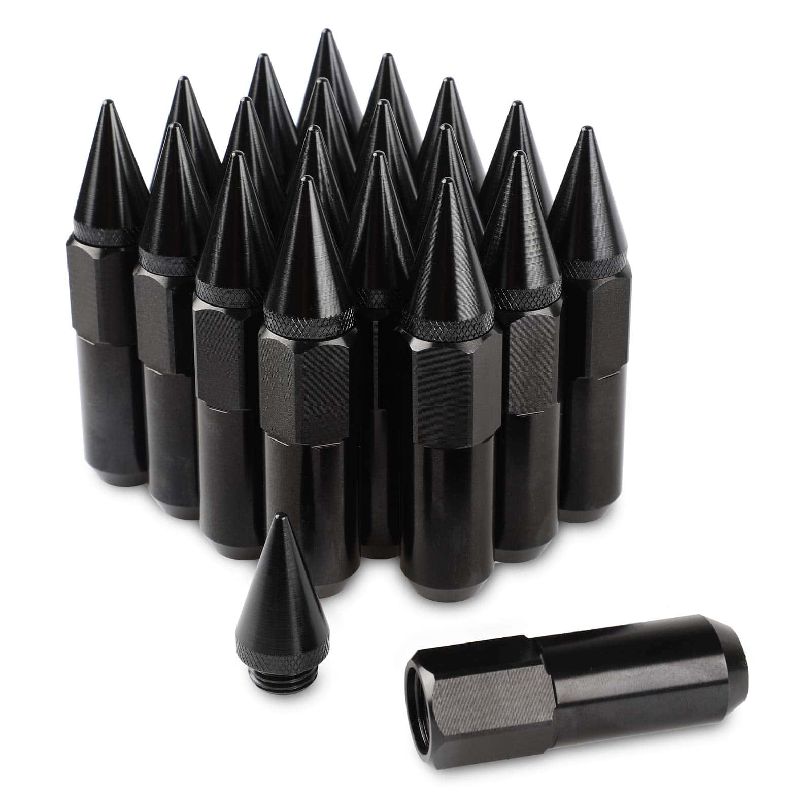 20PCS 60MM Tuercas de Puntas de Acero Extendidas para