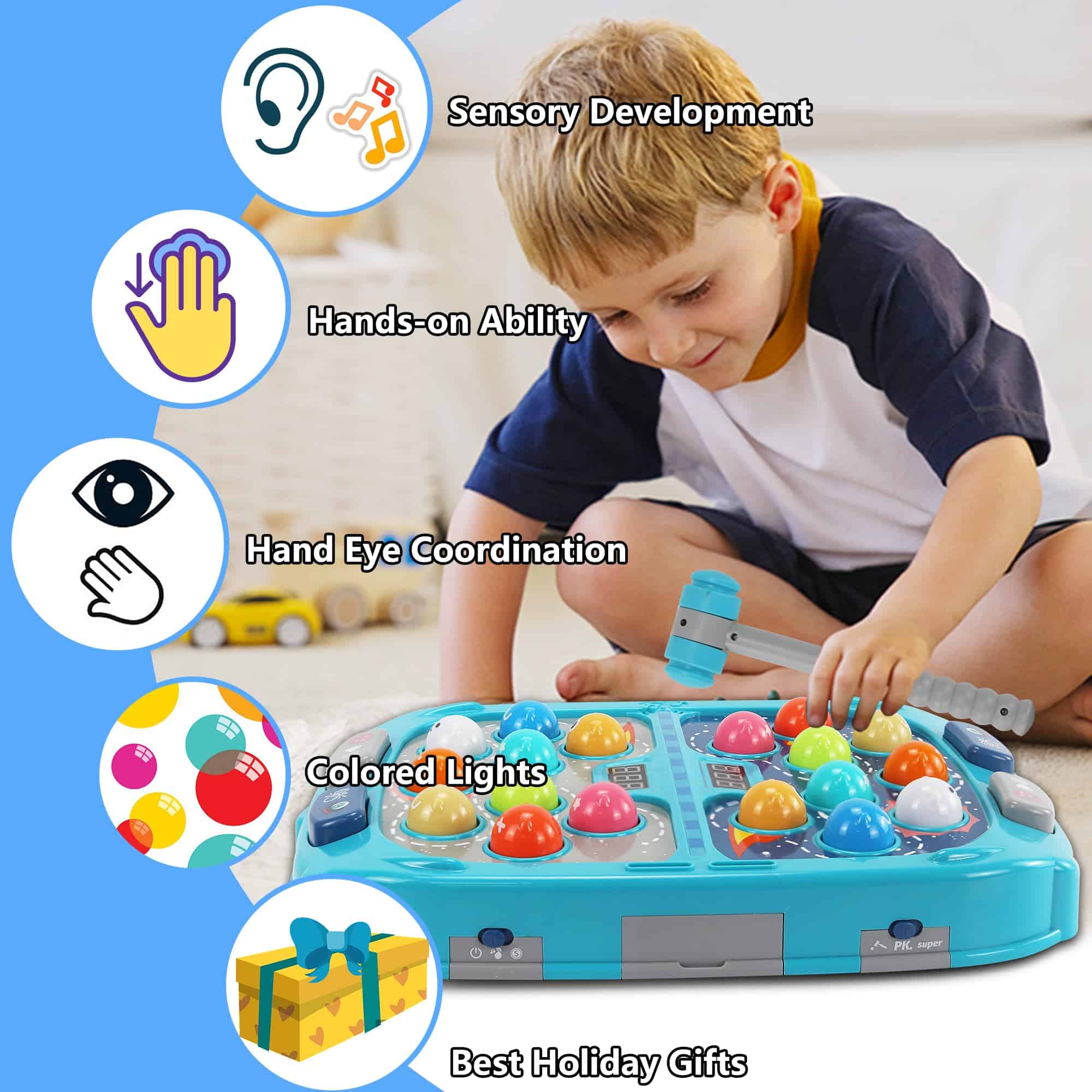 Juego de Golpear al Topo para Niños, Juguete Grande de - Imagen 6