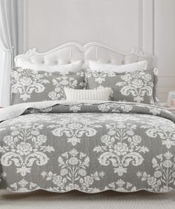 Juego de Edredones LORRIARD de 3 Piezas para -Gris