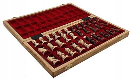 Hermoso Juego de Ajedrez de Madera Hecho a Mano -Marrón - Imagen 5