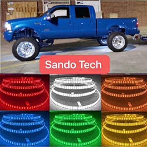 Luces de Aro de Rueda LED RGBW de Doble Fila de 15.5 - Imagen 8