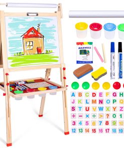 Caballete de madera para niños Ragstone con rollo de papel