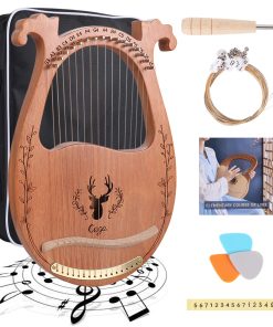 Arpa de Lira, 16 Cuerdas Arpa Acústica de Caoba con Cuerdas