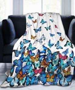 Manta de Mariposa Azul Ultra Suave Manta de Mariposa Ligera