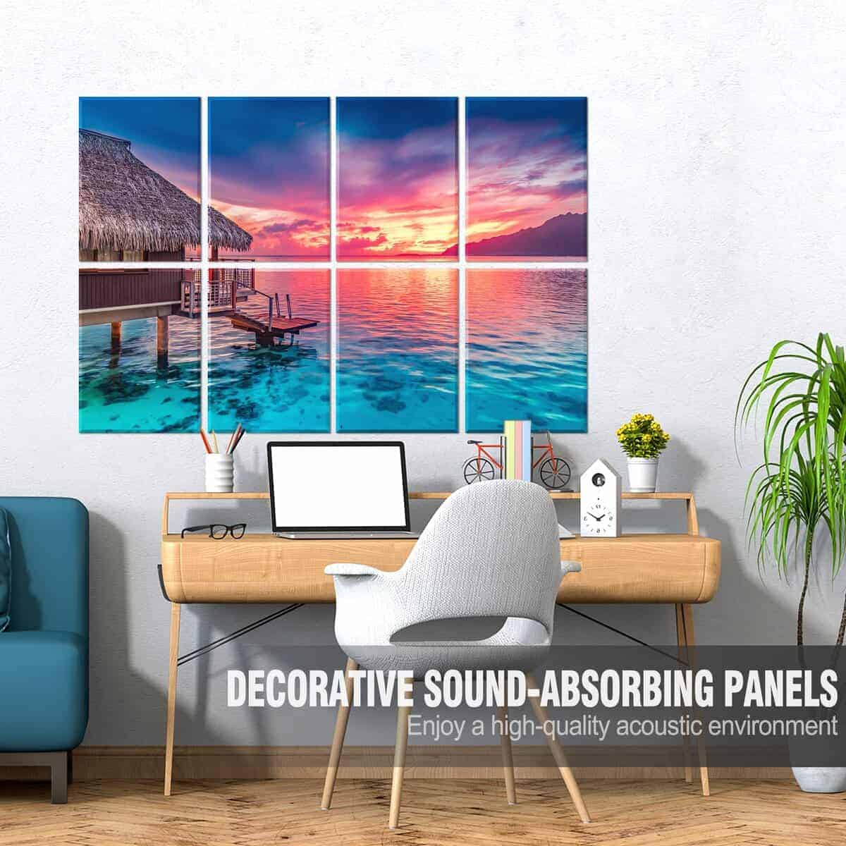 Ruonin.X 8 Pack Decorative Art Acoustic Panel .47"x 31" - Imagen 3