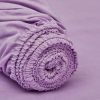 Sábana Ajustable 100% Lino Europeo, Lino -Violeta