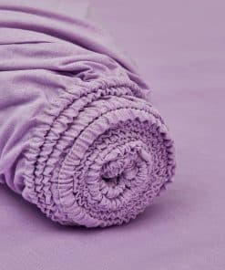 Sábana Ajustable 100% Lino Europeo, Lino -Violeta