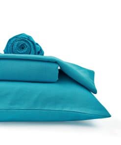Juego de Sábanas y Fundas de Almohada de -Turquesa