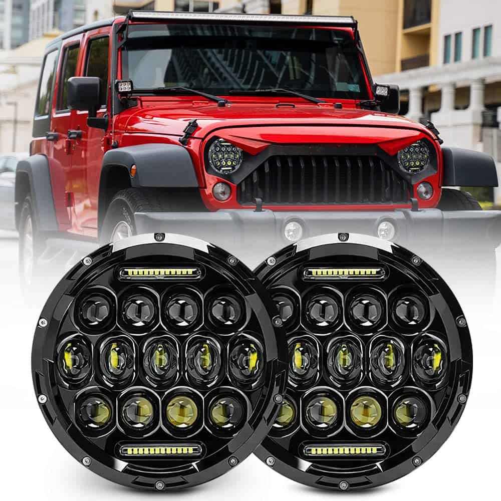 Faros LED de 7 pulgadas para Jeep Wrangler JK/TJ/LJ