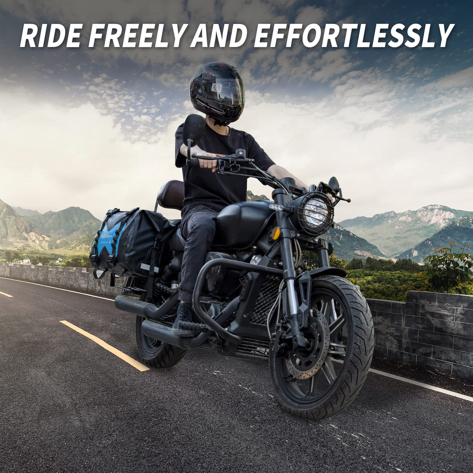 AFISHTOUR Bolsas Impermeables para Motocicleta - 50L Bolsa - Imagen 8