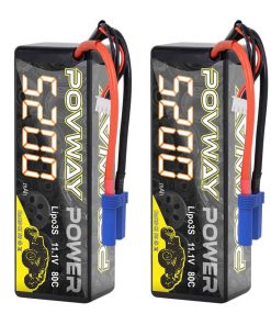Batería Lipo POVWAY 5200mAh 11.1V 80C con Conector EC5 para