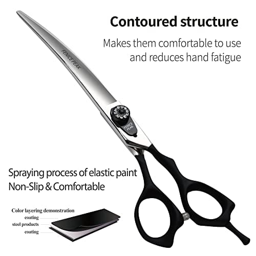 Tijeras de Aseo para Perros Profesionales Curvadas Fenice - Imagen 3