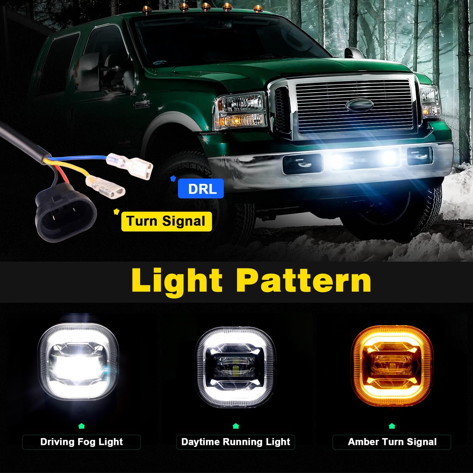 Ensamble de Luces LED para Niebla REALOVE para FORD F250 - Imagen 3