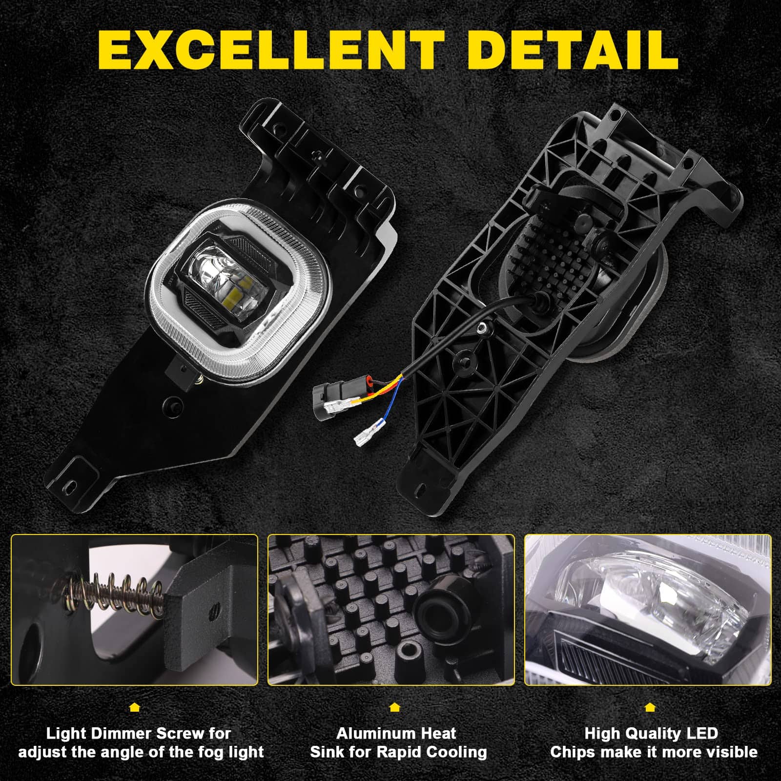 Ensamble de Luces LED para Niebla REALOVE para FORD F250 - Imagen 6