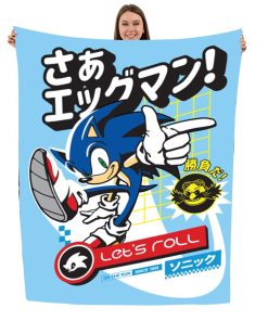 Manta de Lana Sonic The Hedgehog Let's Roll 115 x 152 cm de