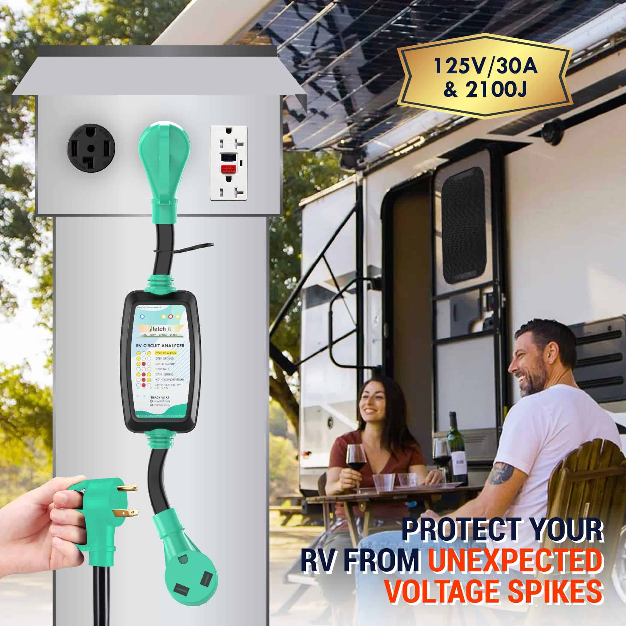 Protector de sobretensión para RV de 30 amperios LATCH.IT | - Imagen 6