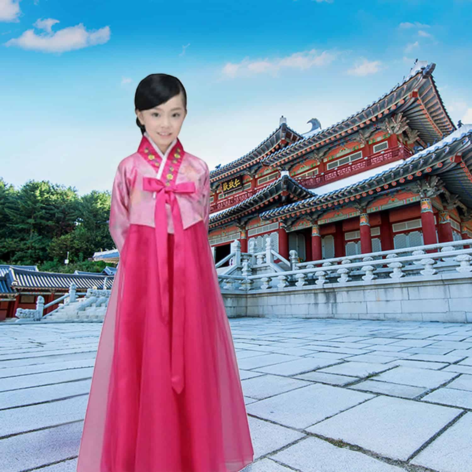 CBTRFASHION Korean Girls Kids Children Hanbok Costume Dress - Imagen 6