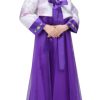 Set de Disfraz Traje Hanbok para Niñas Coreanas (Morado,