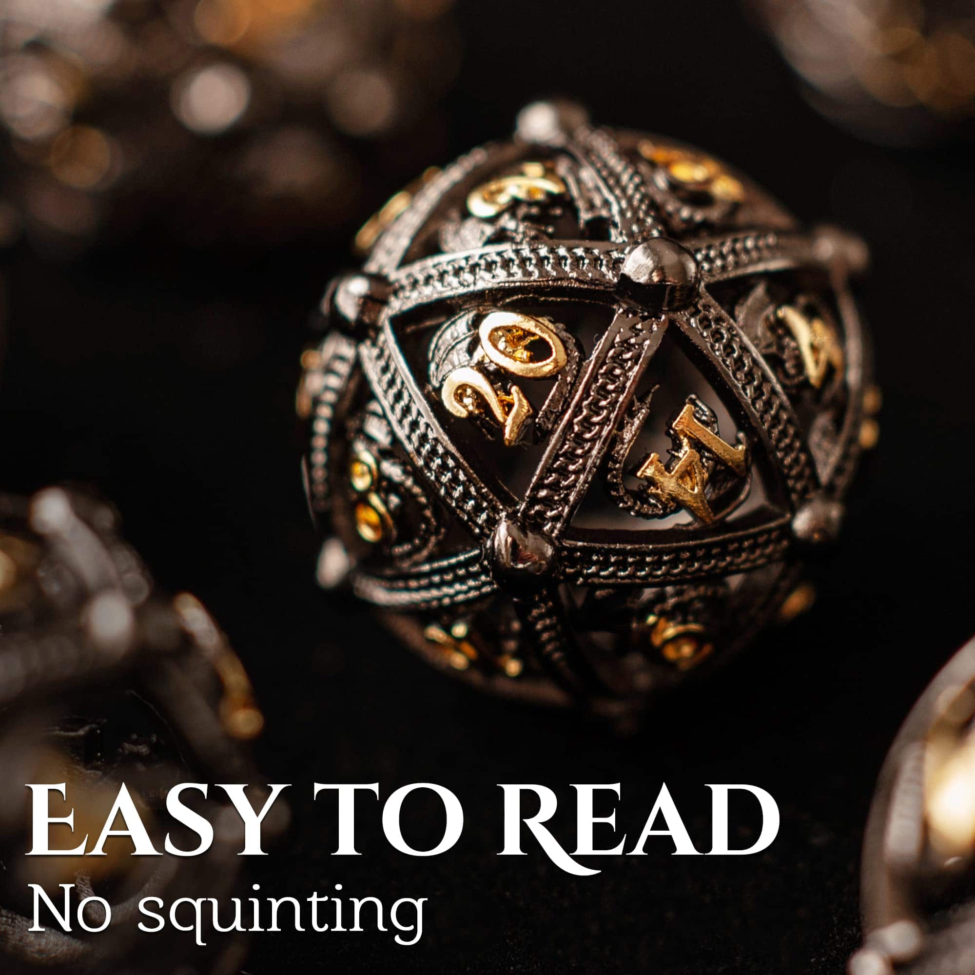 Conjunto de dados de metal para DND - Diseño único de Orbes - Imagen 10