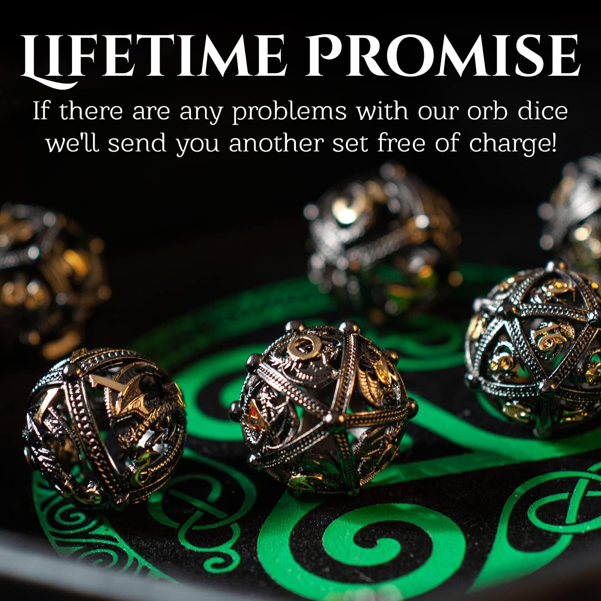 Conjunto de dados de metal para DND - Diseño único de Orbes - Imagen 8