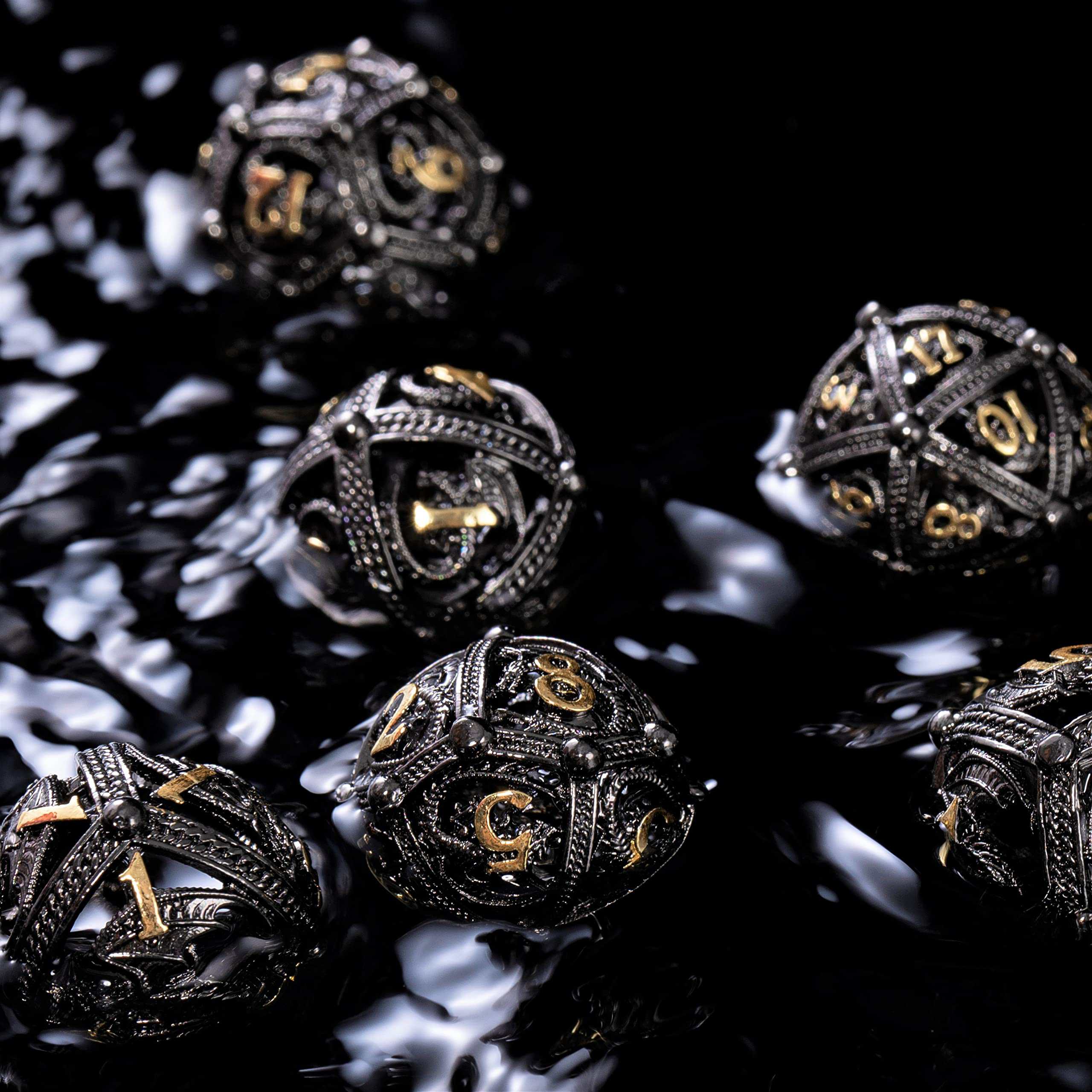 Conjunto de dados de metal para DND - Diseño único de Orbes - Imagen 9