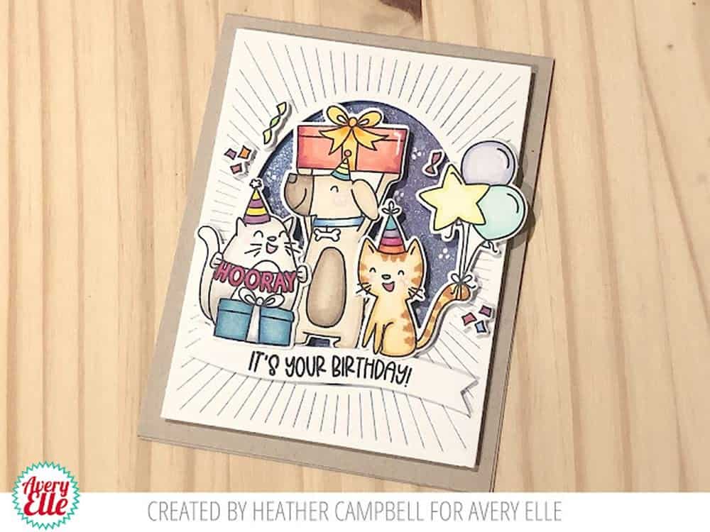 Avery Elle Cumpleaños Paw-ty - Kit de Sellos y Troqueles de - Imagen 6