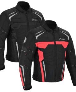 Chaqueta de protección para motocicleta -Negro/Rojo