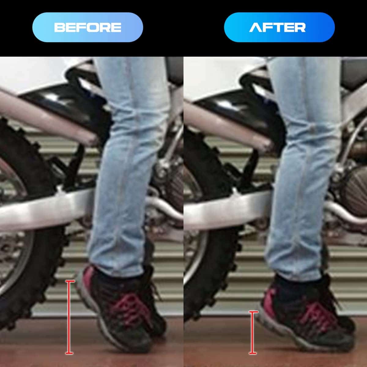 Enlace de rebaja trasero de 1.5" Canitu para Yamaha YZ125 - Imagen 5