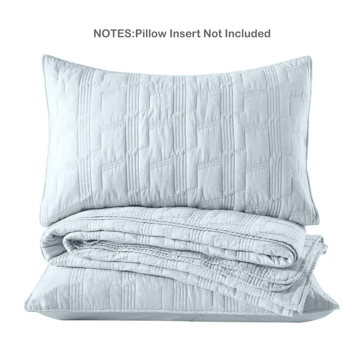 Juego de Edredón de Algodón 100% Queen Size, Baby Blue - Imagen 6