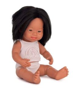 Muñeca Miniland 15'' Niña Hispana con Síndrome de Down