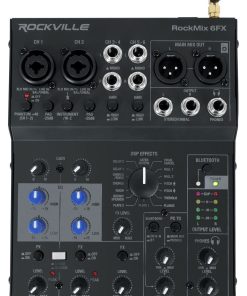 Mesa de mezclas de 6 canales Rockville ROCKMIX 6FX con
