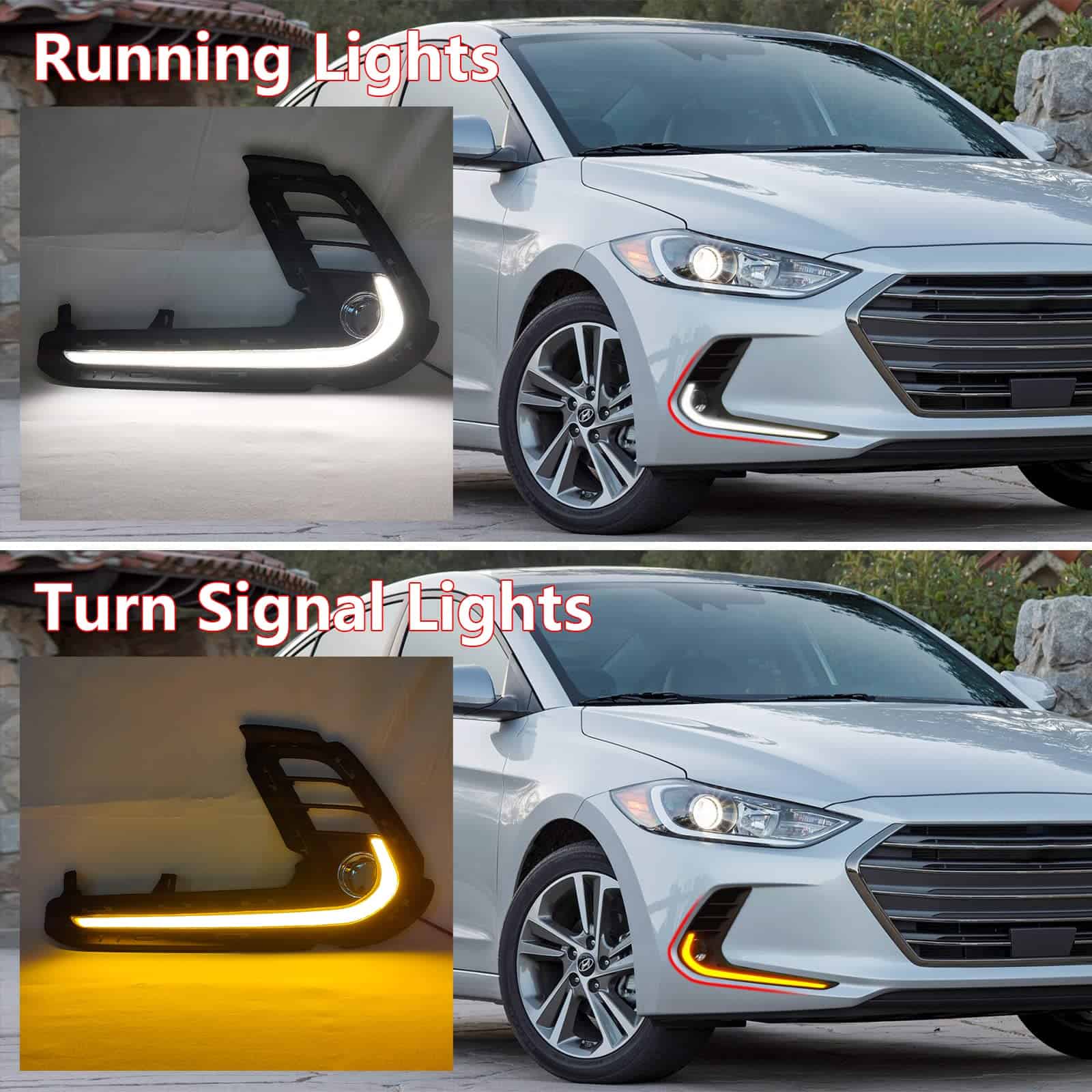 GTYUNKE para 2017 2018 Hyundai Elantra Luces LED de - Imagen 7