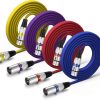 Cable XLR EBXYA de 10 pies - Paquete de 4 colores - XLR
