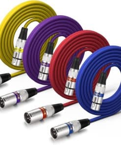 Cable XLR EBXYA de 10 pies - Paquete de 4 colores - XLR