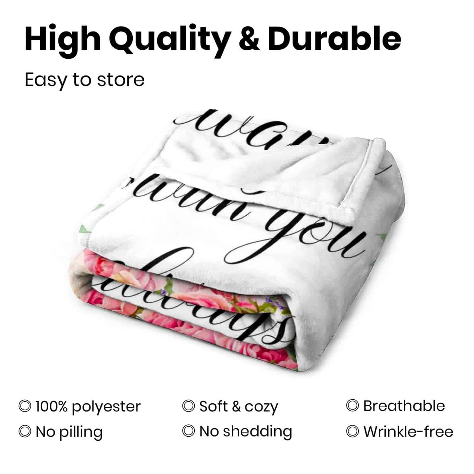 Manta Cristiana con Pensamientos Inspiradores -Floral - Esto - Imagen 4