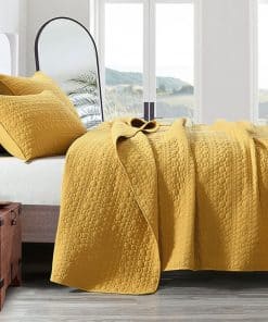 Juego de Colcha HORIMOTE HOME Tamaño King Color Amarillo,