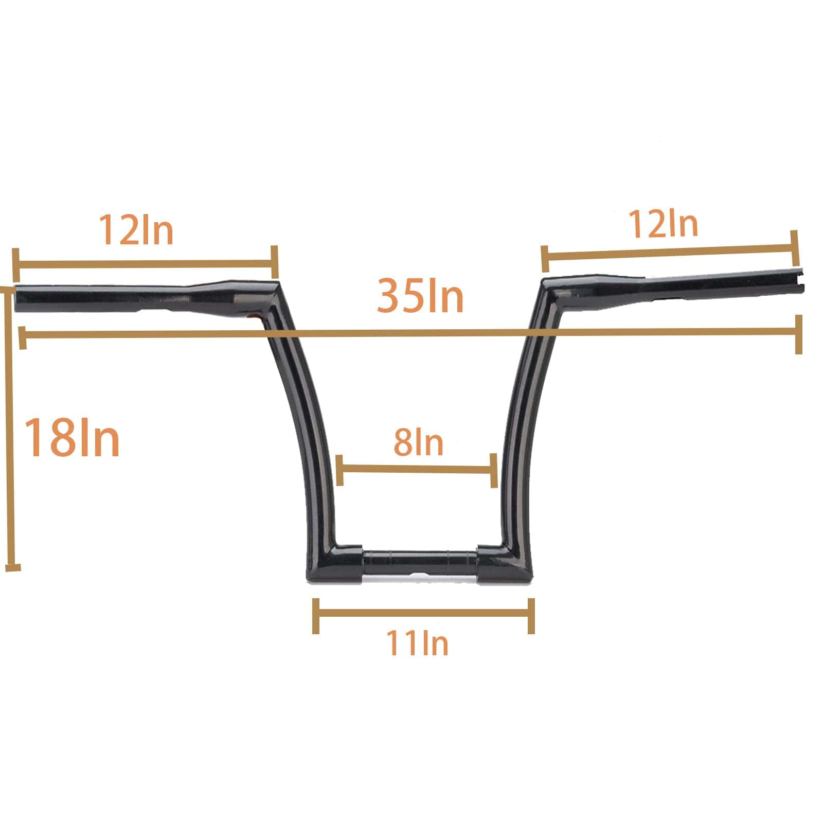 Manillar Ape Hanger de 18 Pulgadas - 1,5 Pulgadas Negro - Imagen 8