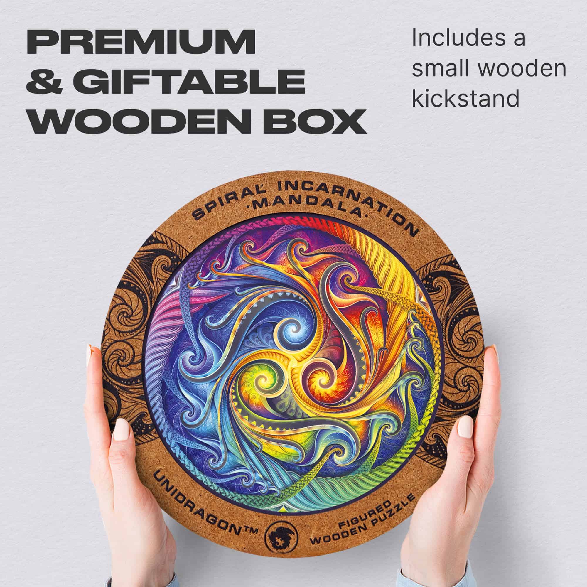 Rompecabezas de Madera Original UNIDRAGON - Mandala Espiral - Imagen 5