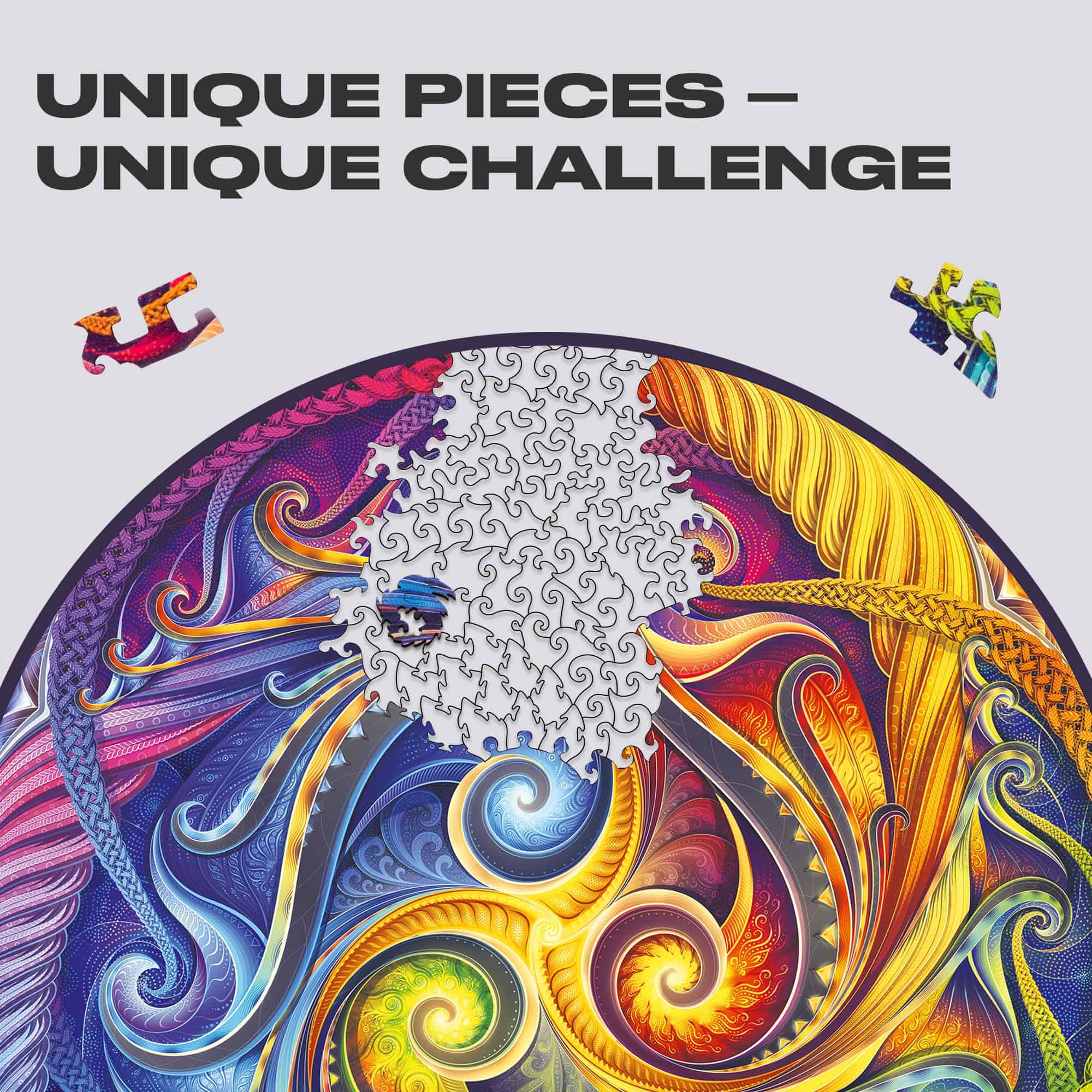 Rompecabezas de Madera Original UNIDRAGON - Mandala Espiral - Imagen 9