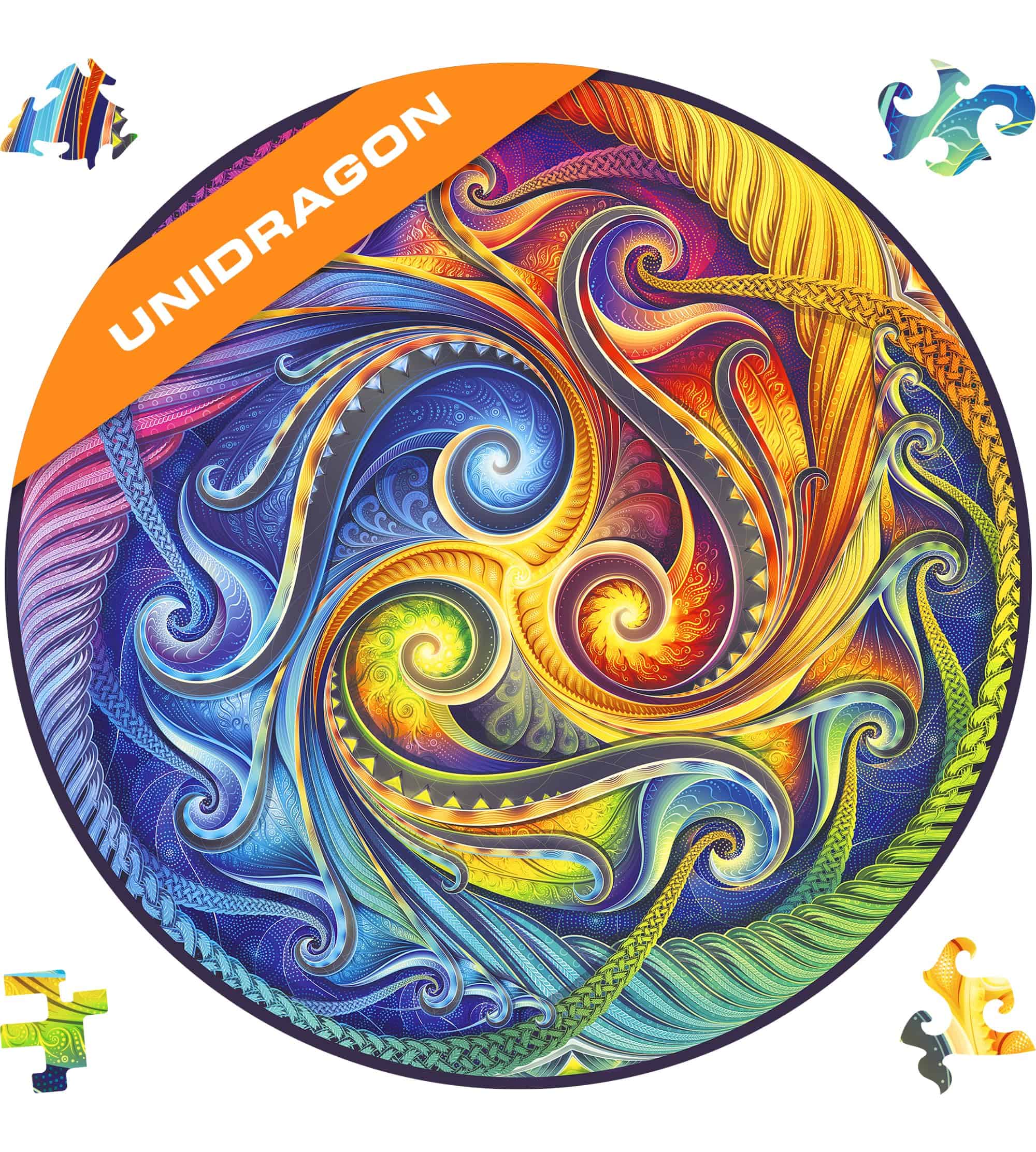 Rompecabezas de Madera Original UNIDRAGON - Mandala Espiral