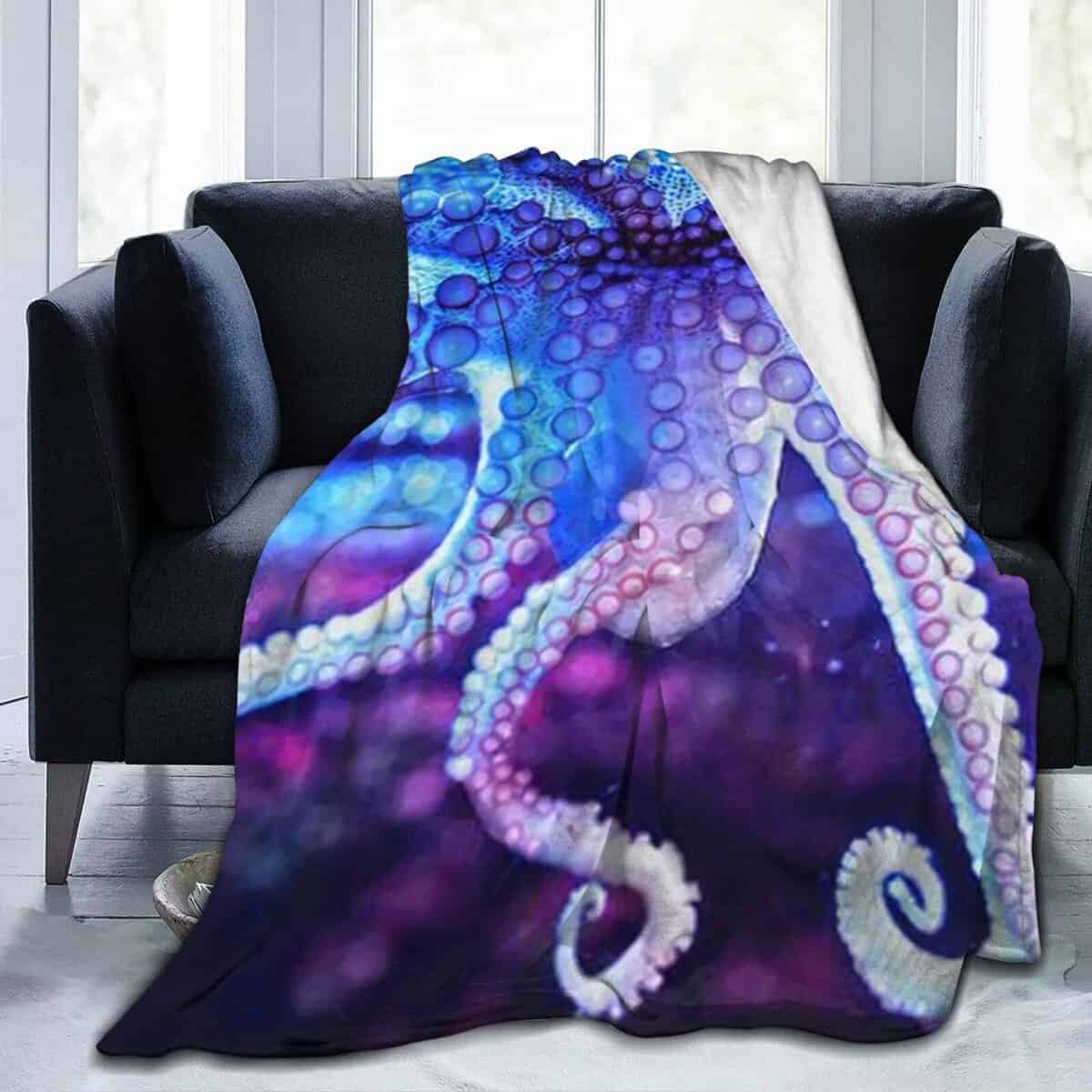 Manta de Franela de Peluche Knsoiv, Tentáculos de Pulpo