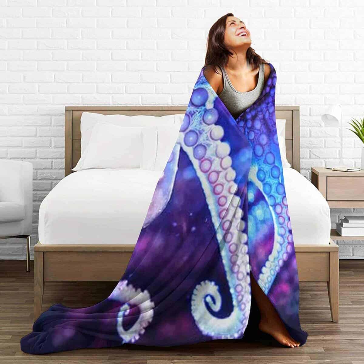 Manta de Franela de Peluche Knsoiv, Tentáculos de Pulpo - Imagen 6