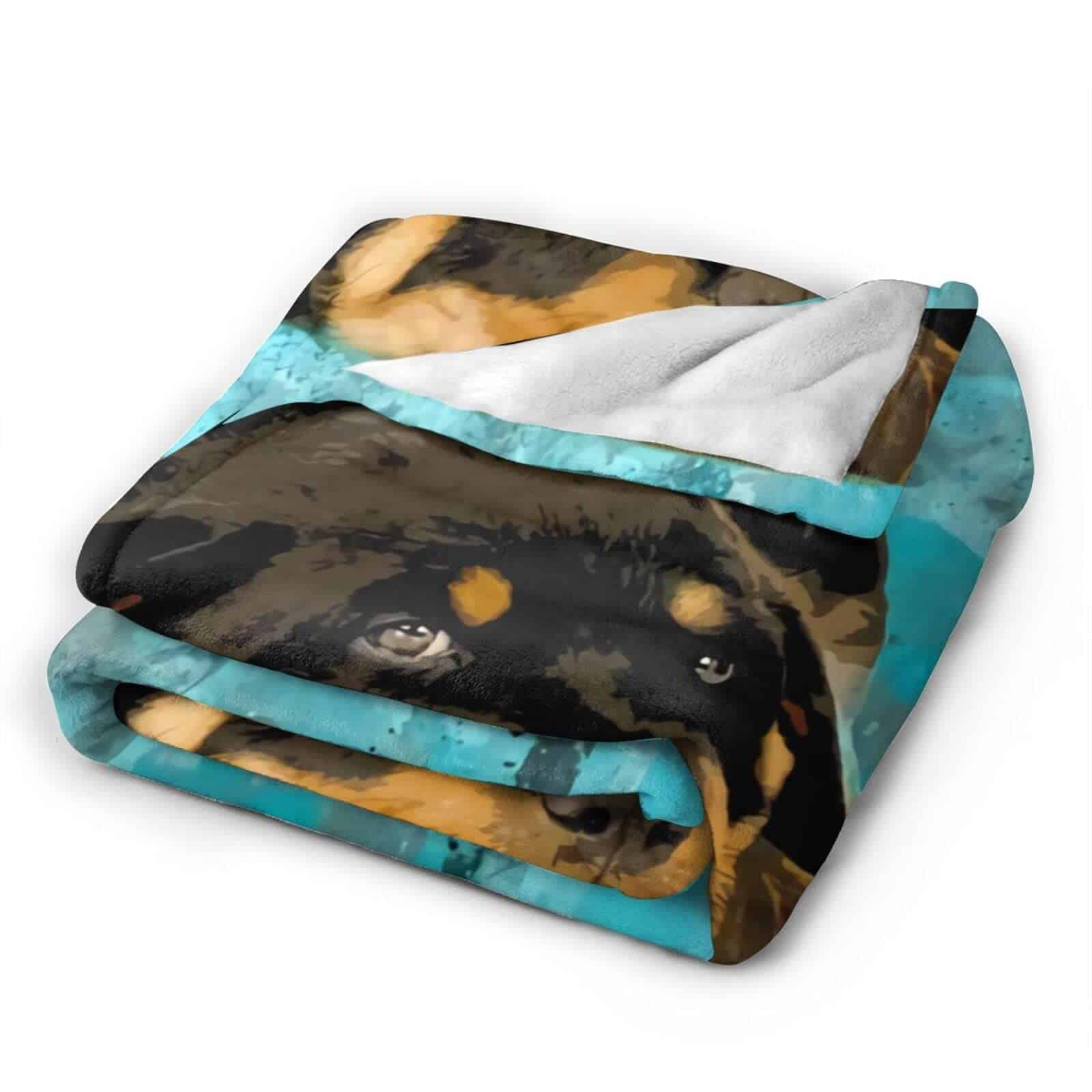 Manta de Lana a Cuadros Trendy Knsoiv, Diseño de Cachorro - Imagen 3