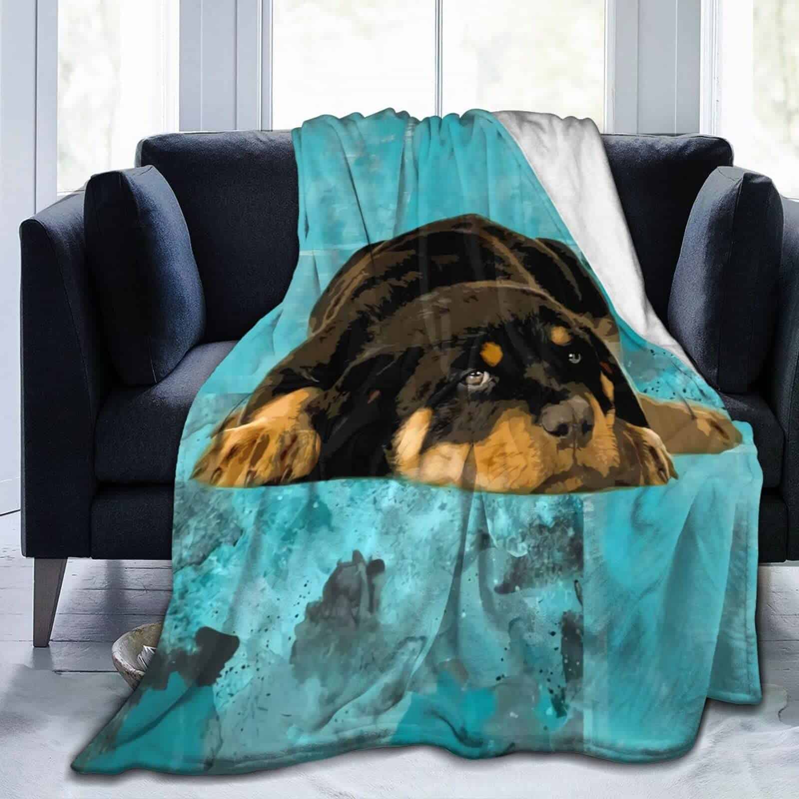 Manta de Lana a Cuadros Trendy Knsoiv, Diseño de Cachorro