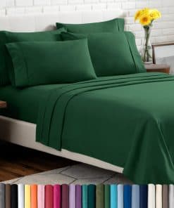 Juego de sábanas Twin XL Bare Home - -Verde Bosque