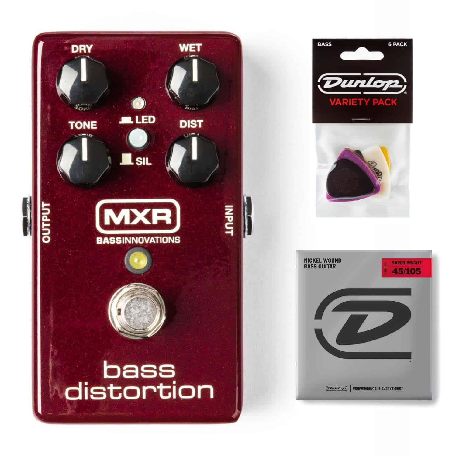 Pedal de distorsión para bajo Briskdrop MXR M85 con paquete