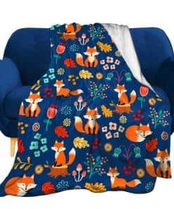 Manta de Zorro Suave y Cómoda para Cama y Sala de Estar