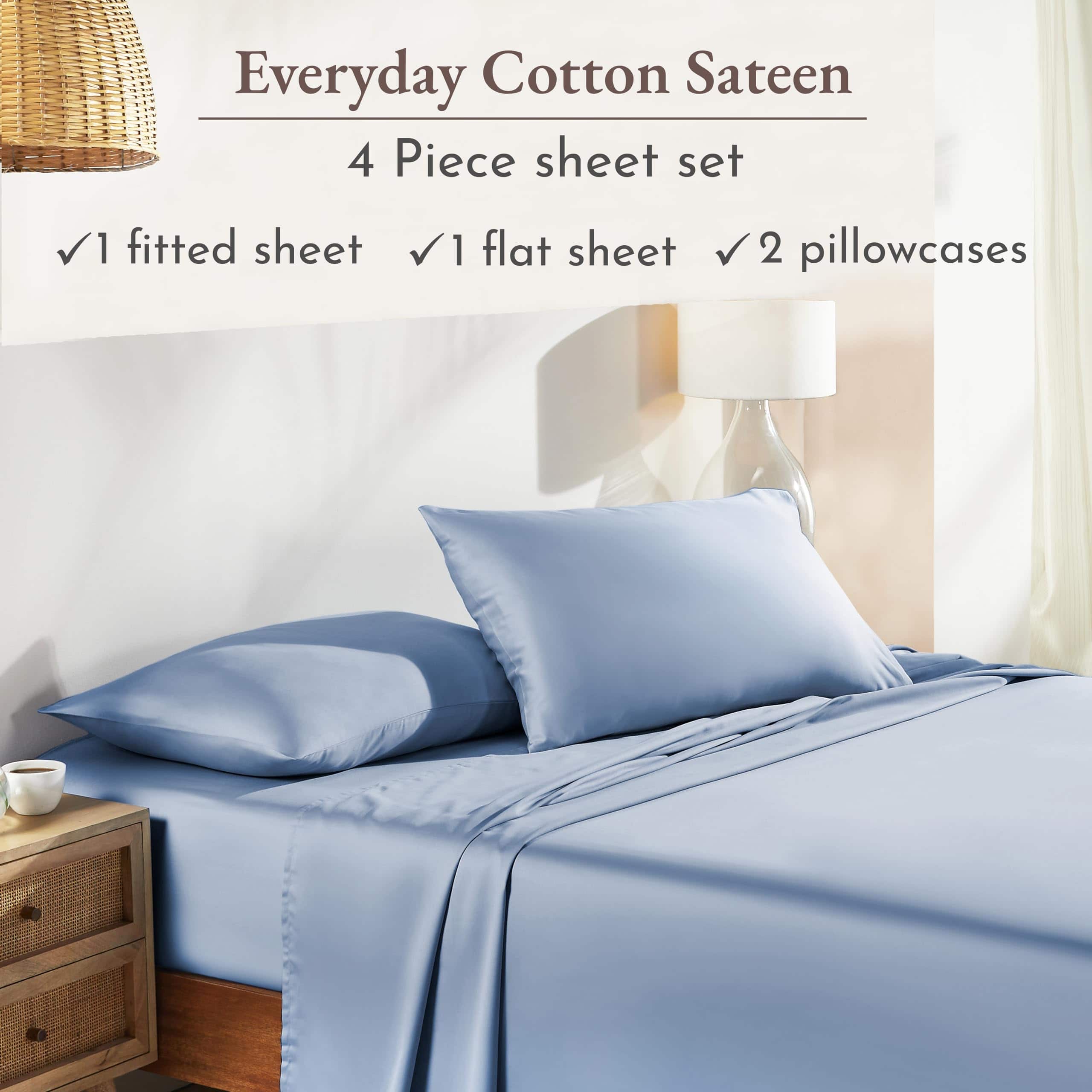 Juego de sábanas King Size de algodón suave 100% de - Imagen 4