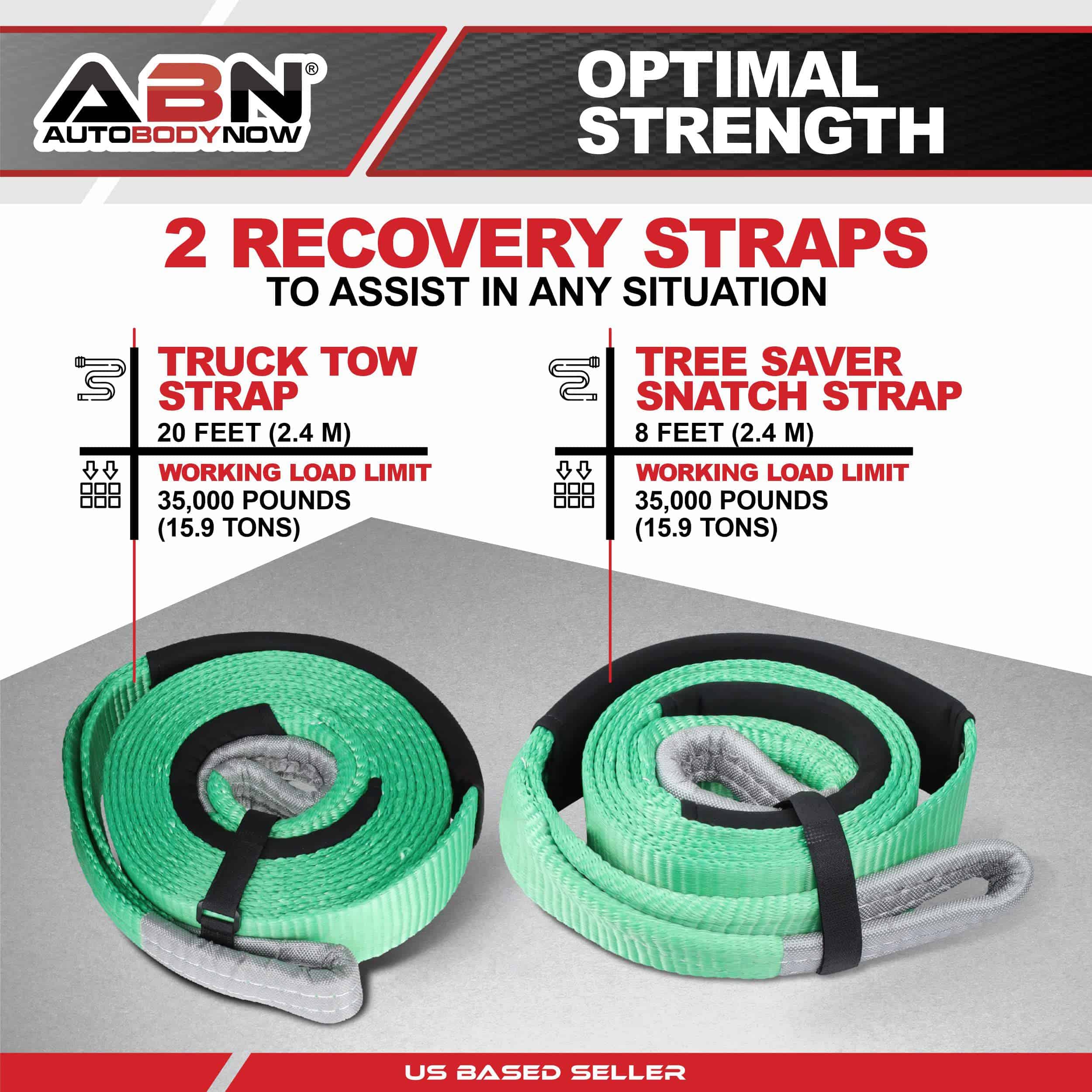 Kit de Recuperación ABN UTV Tow Strap - Correas de Remolque - Imagen 4