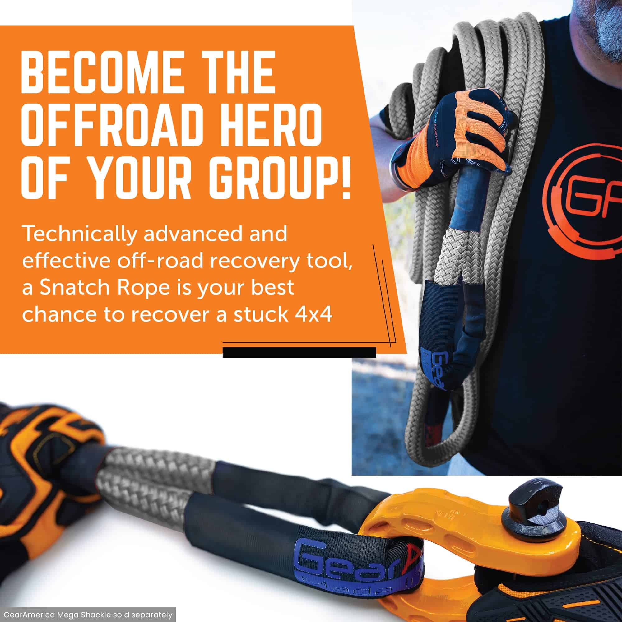 Cuerda de Recuperación Cinética GearAmerica - 7/8†- Imagen 3